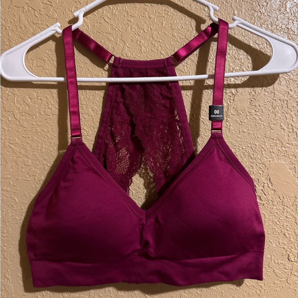Torrid Burgundy Lace Halter Bralette